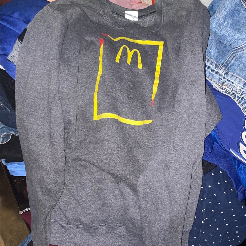 McDonald's Gray Crewneck Sweatshirt with Yellow Logo